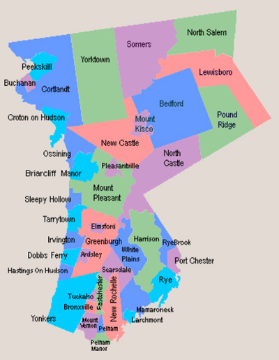 Map Of Westchester County Ny
